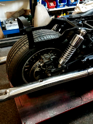 Triumph rocket 3 bagger build pic