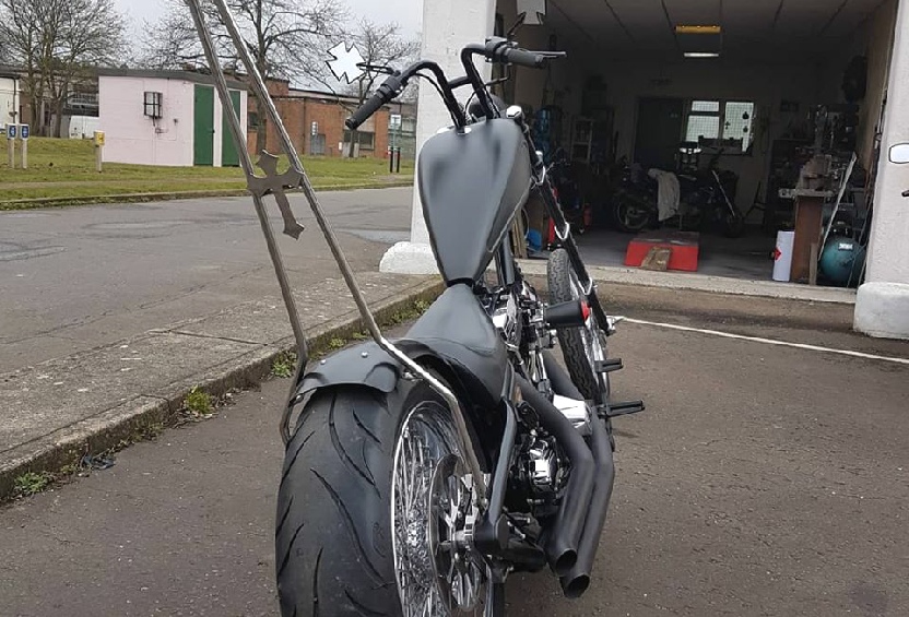 Cool old school Harley rear